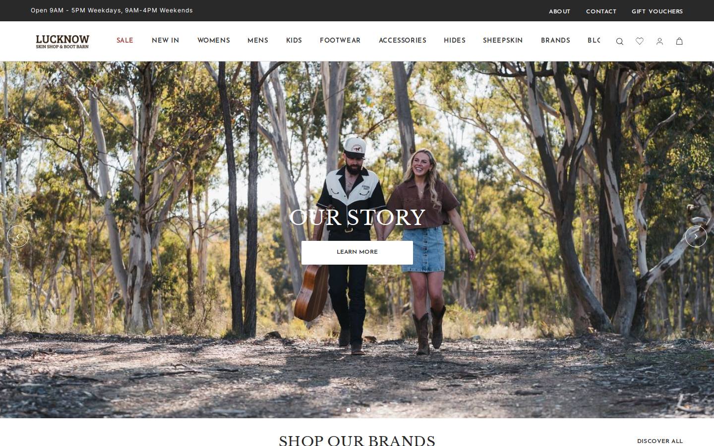 lucknowskinshop.com.au homepage screenshot