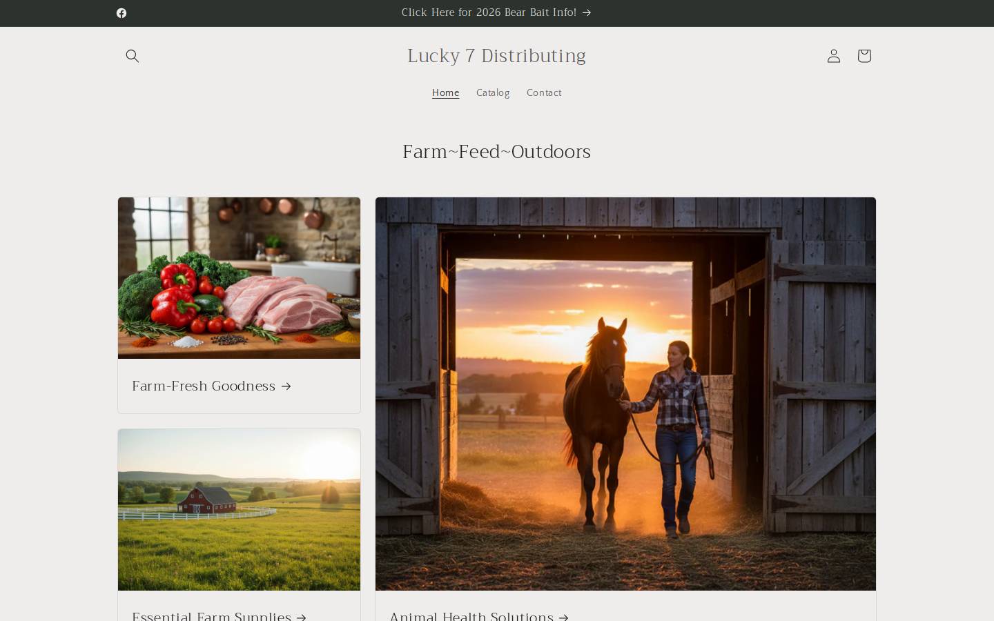 lucky7dist.com homepage screenshot