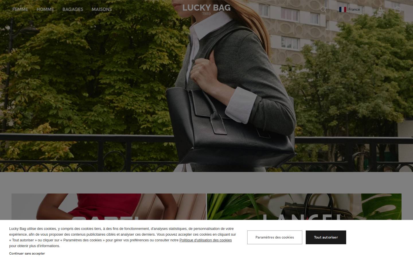 Luckybag homepage screenshot