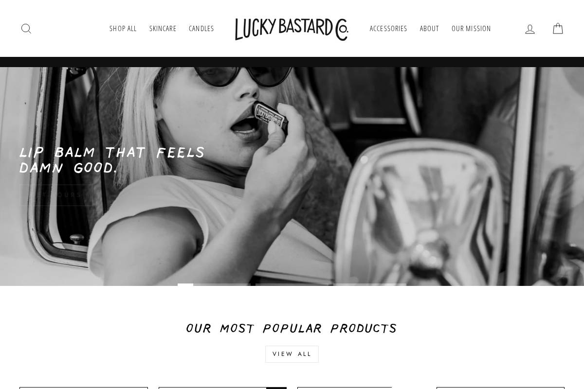 luckybastard.co homepage screenshot