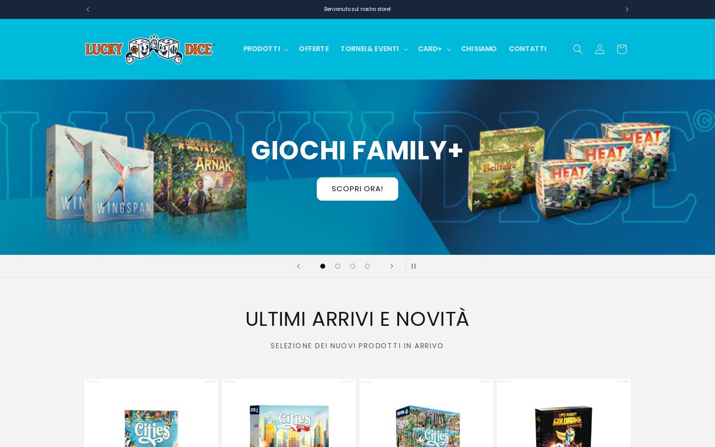Luckydice homepage screenshot