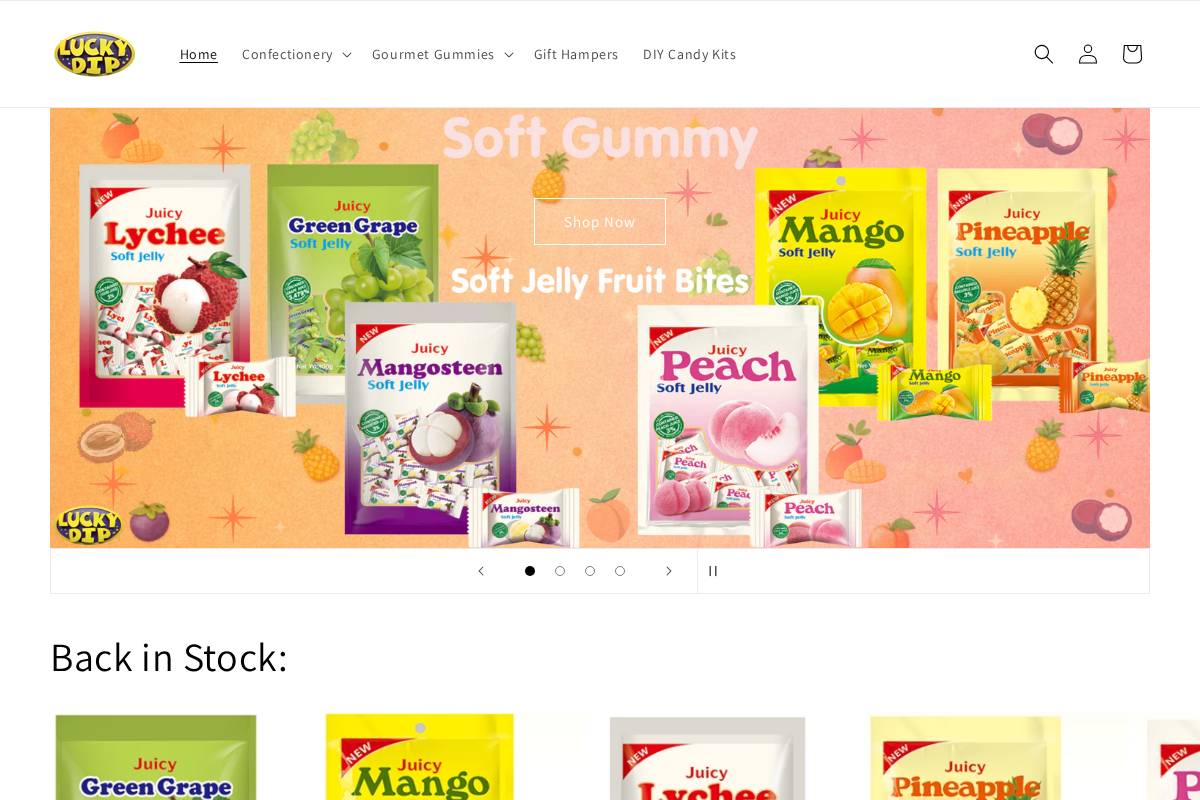 Luckydipltd homepage screenshot