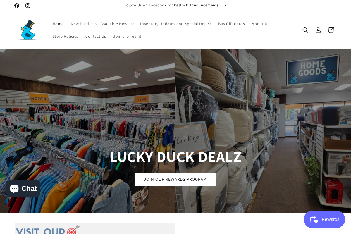 luckyduckdealz.com homepage screenshot