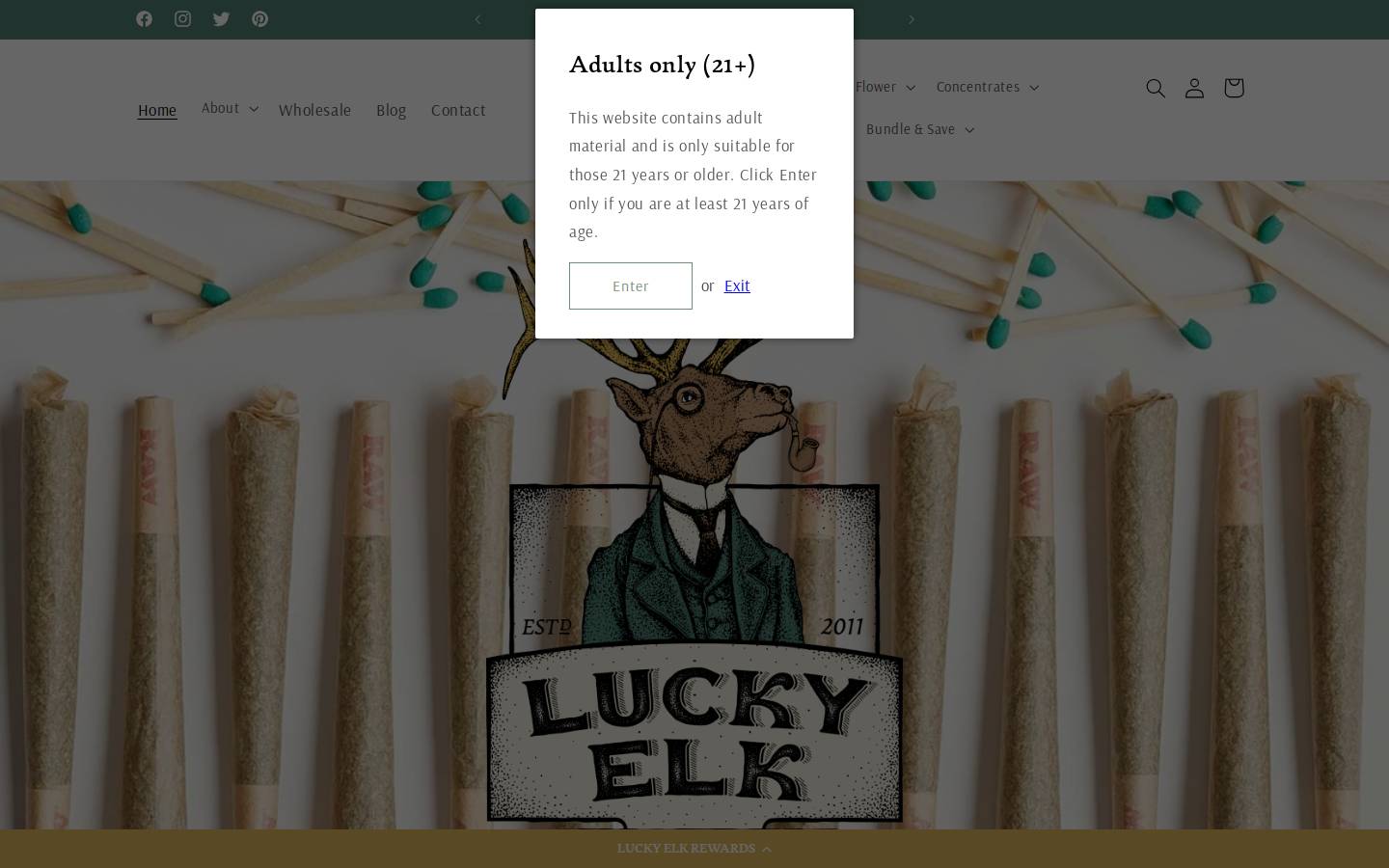 Luckyelk homepage screenshot