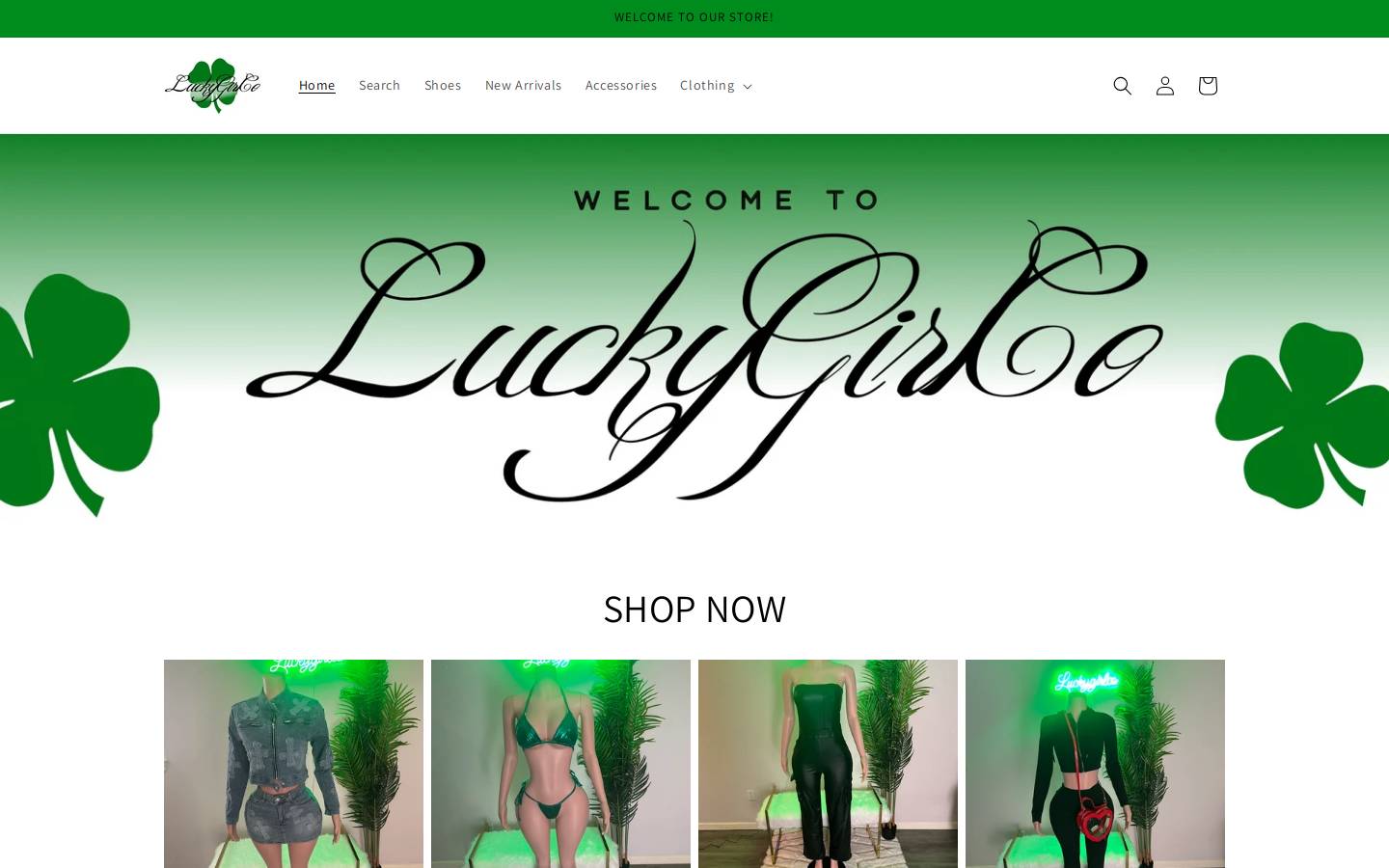 luckygirlco.net homepage screenshot