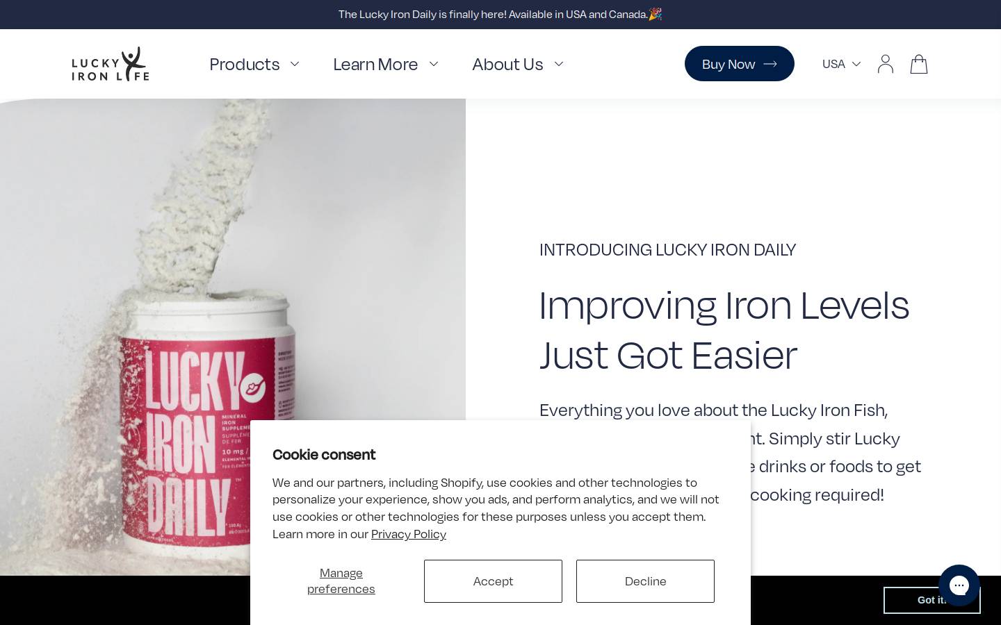 luckyironlife.com homepage screenshot