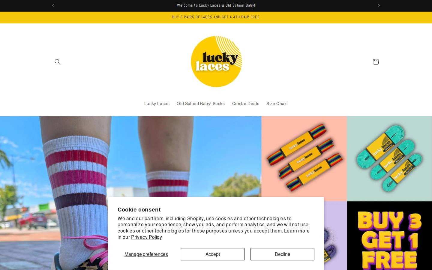 luckylaces.com.au homepage screenshot