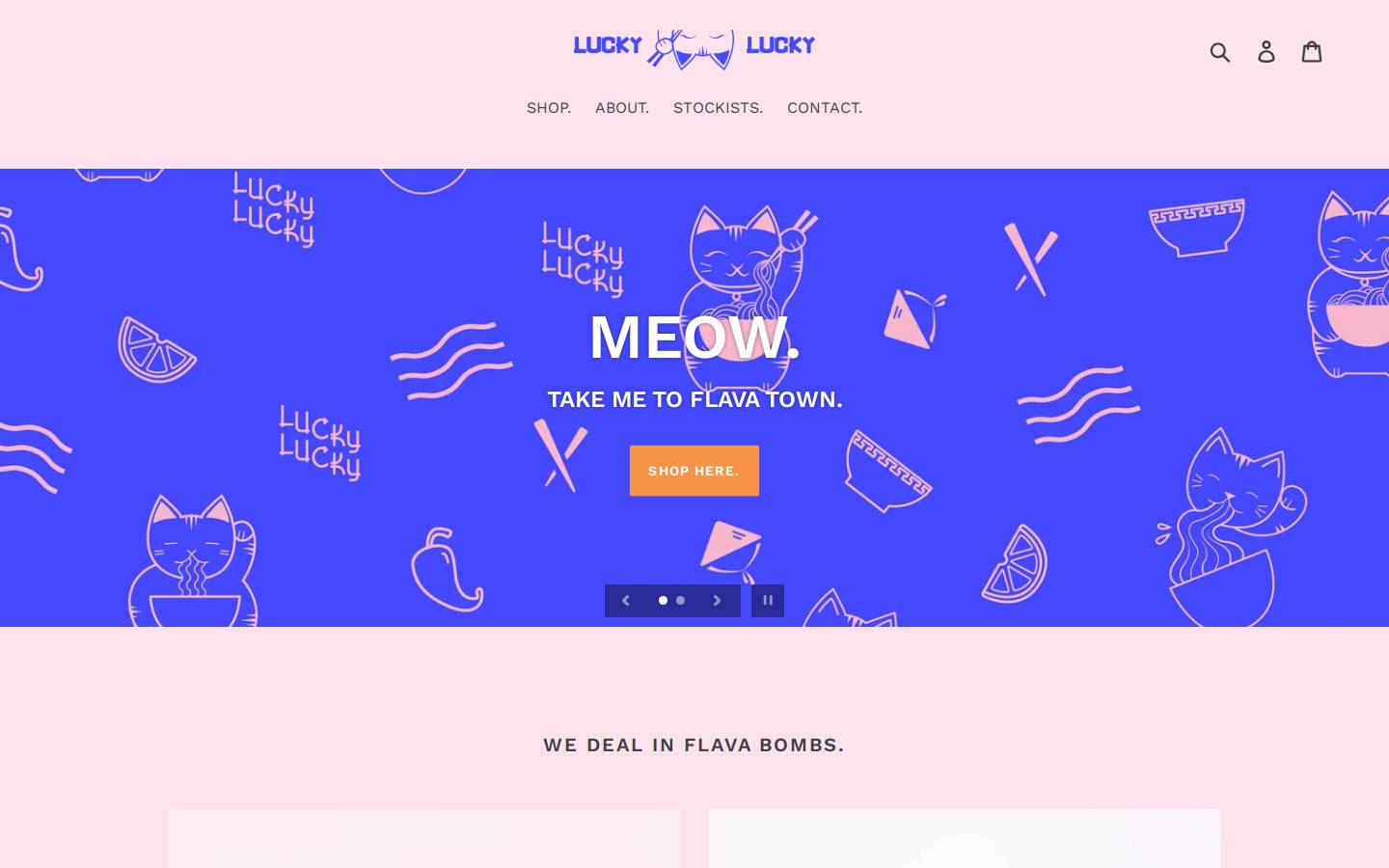 luckyluckynoodle.co.nz homepage screenshot