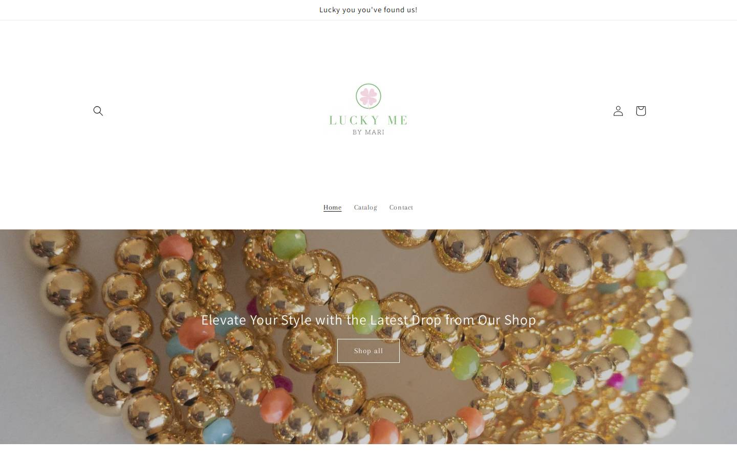 luckymebymari.com homepage screenshot