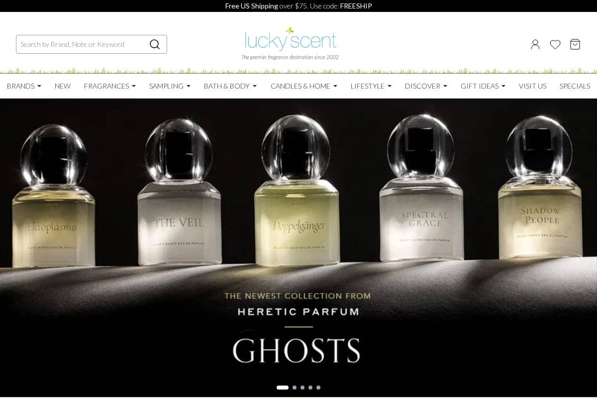 luckyscent.com homepage screenshot