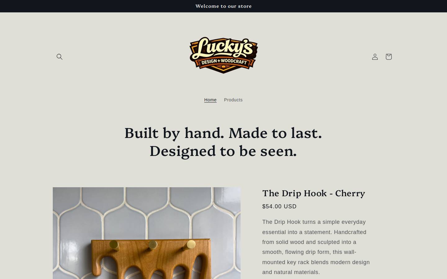luckysdesignwoodcraft.com homepage screenshot