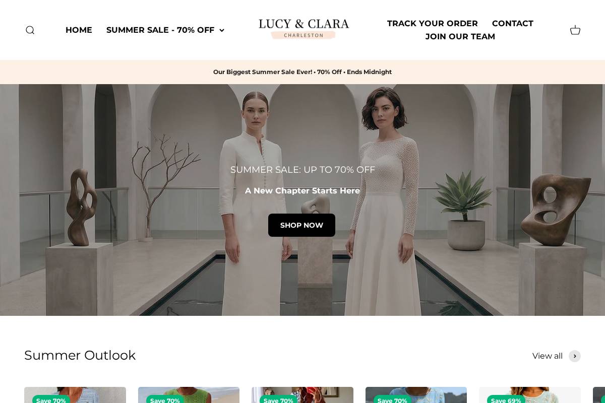 Lucy Clara homepage screenshot