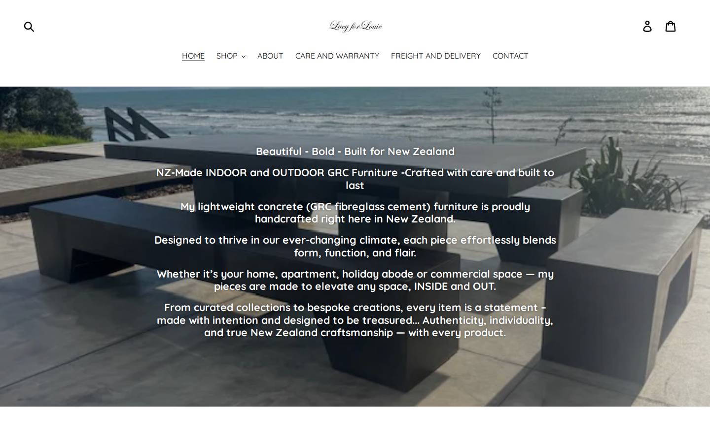 lucyforlouie.co.nz homepage screenshot