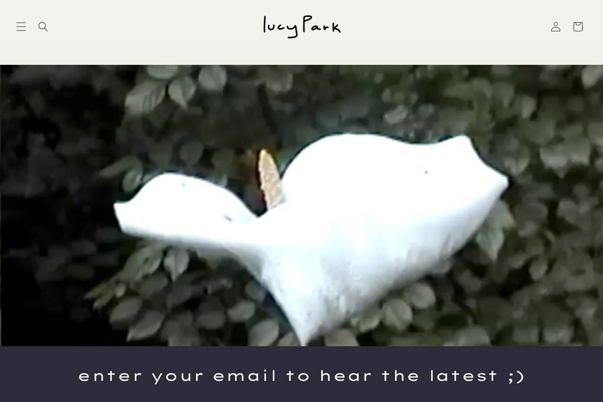 lucyparkmusic.com homepage screenshot