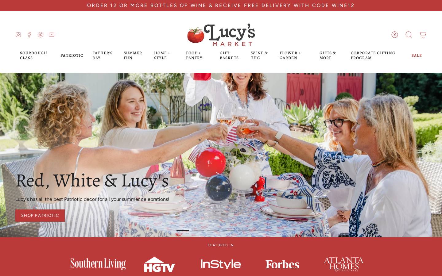 lucysmarket.com homepage screenshot
