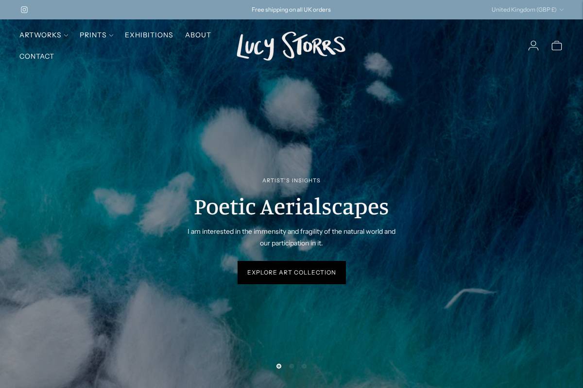 lucystorrs.com homepage screenshot