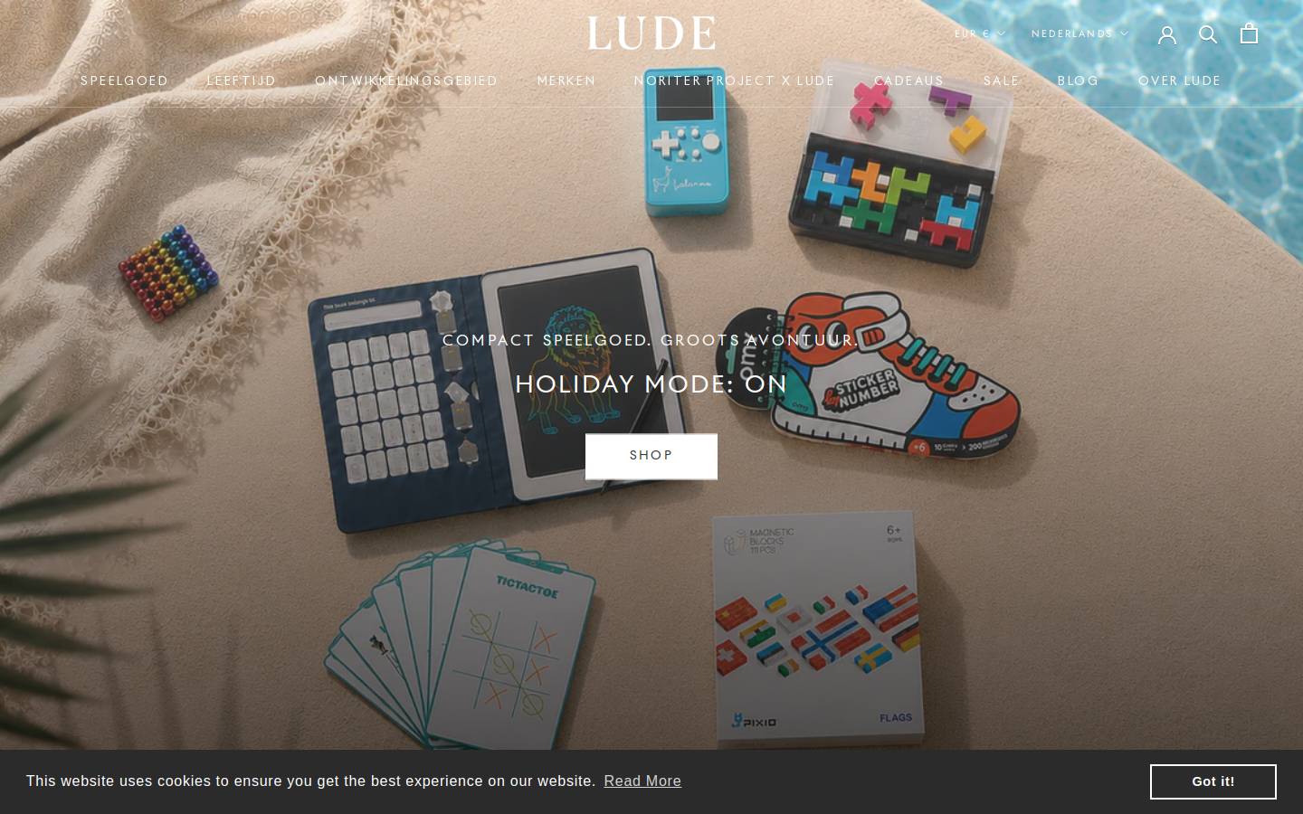 Ludeplay homepage screenshot