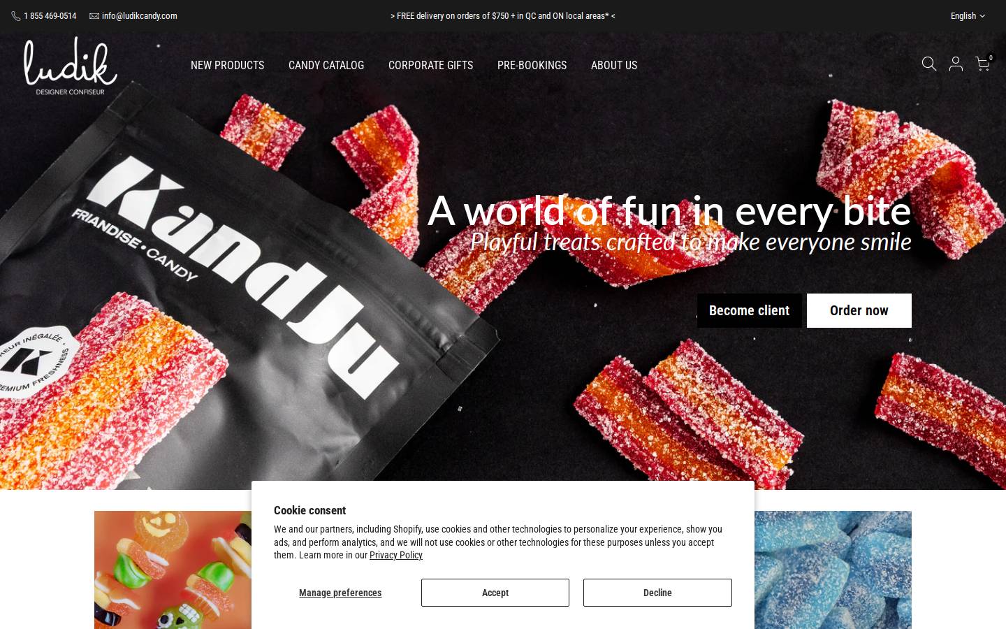 ludikcandy.com homepage screenshot