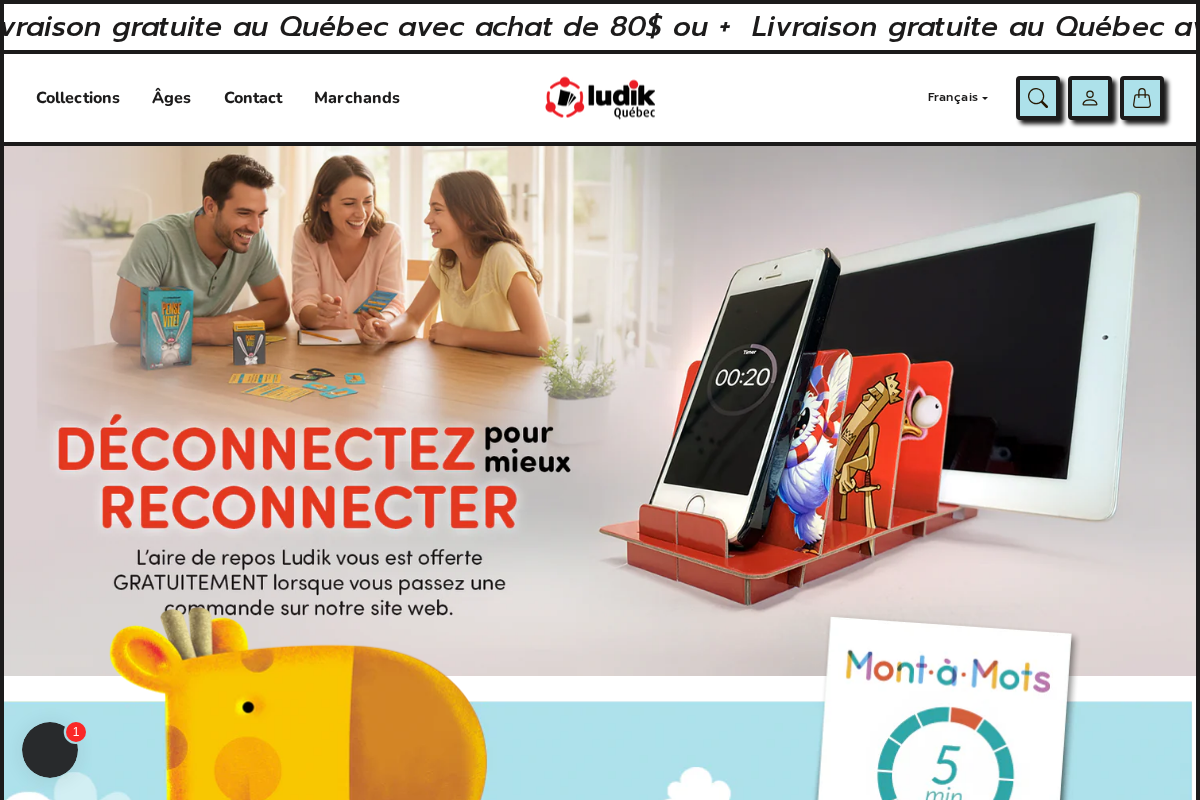 LudikQuebec homepage screenshot