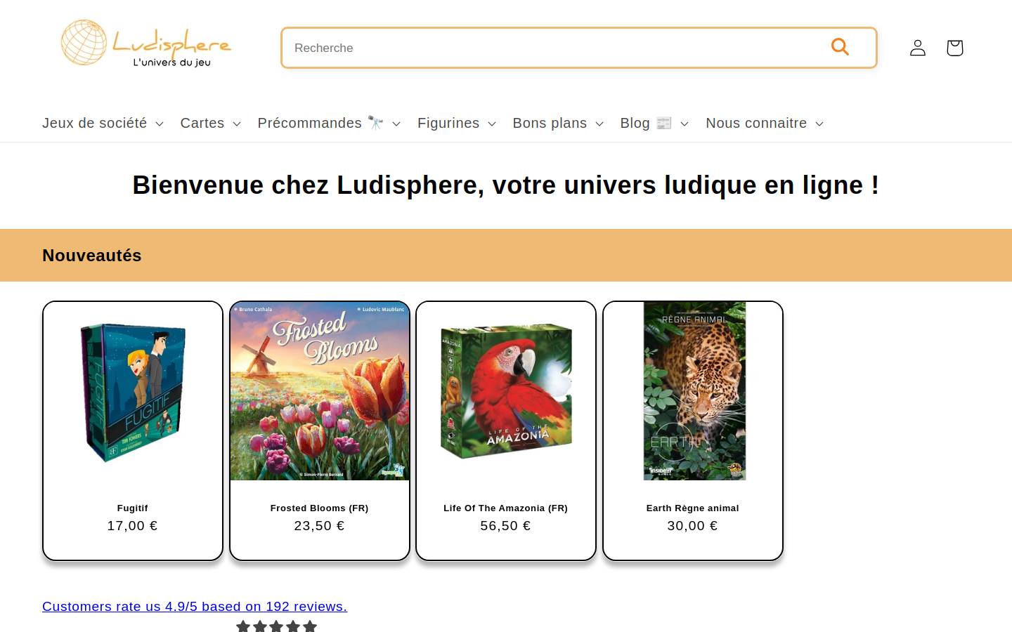 Ludisphere homepage screenshot