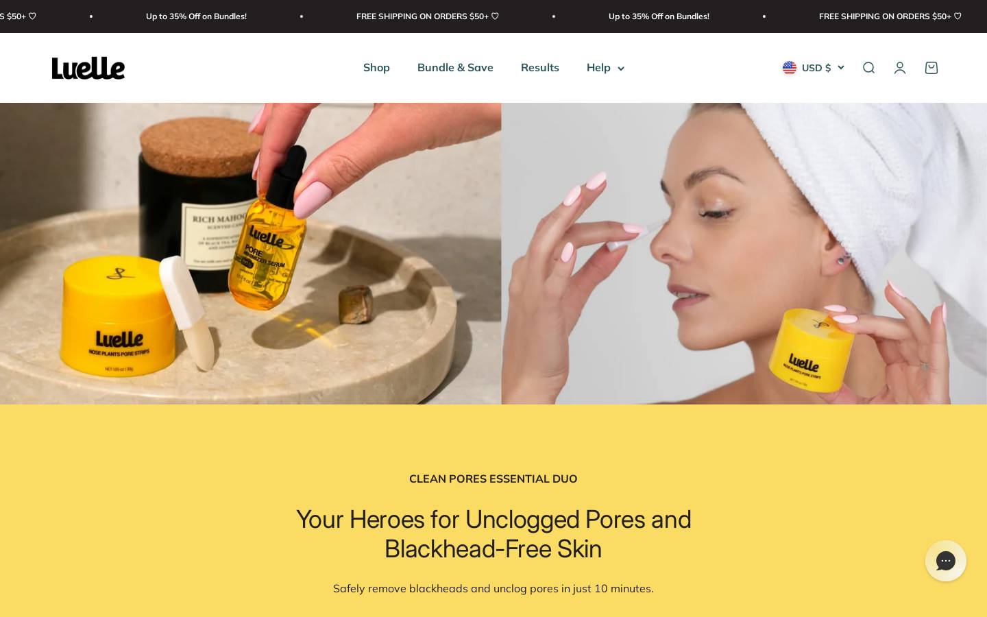 Luelles homepage screenshot