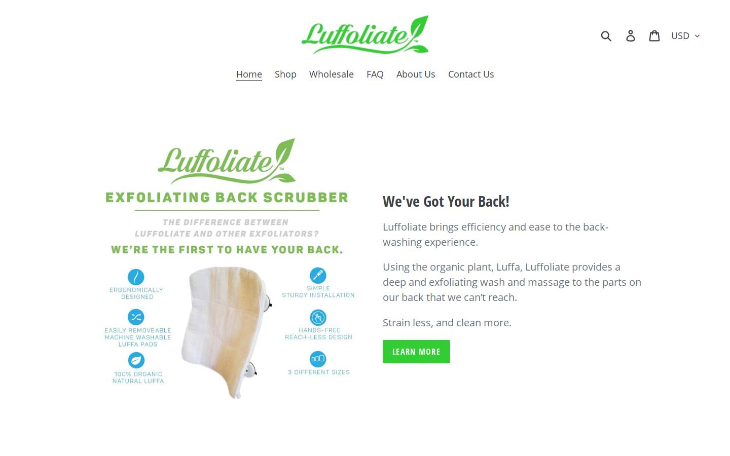 luffoliate.com homepage screenshot