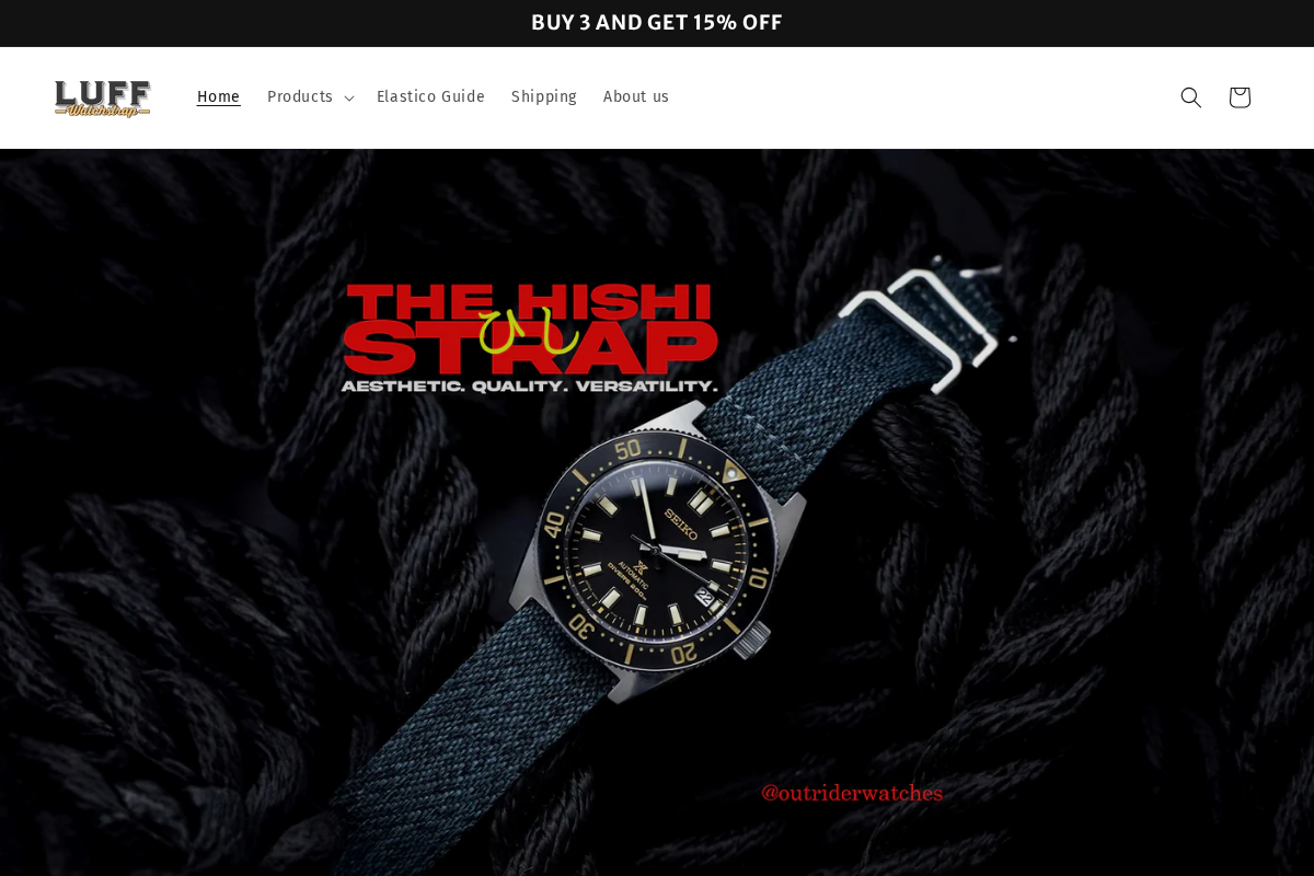 luffwatchstrap homepage screenshot