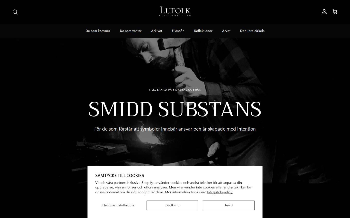 lufolk-smide.se homepage screenshot