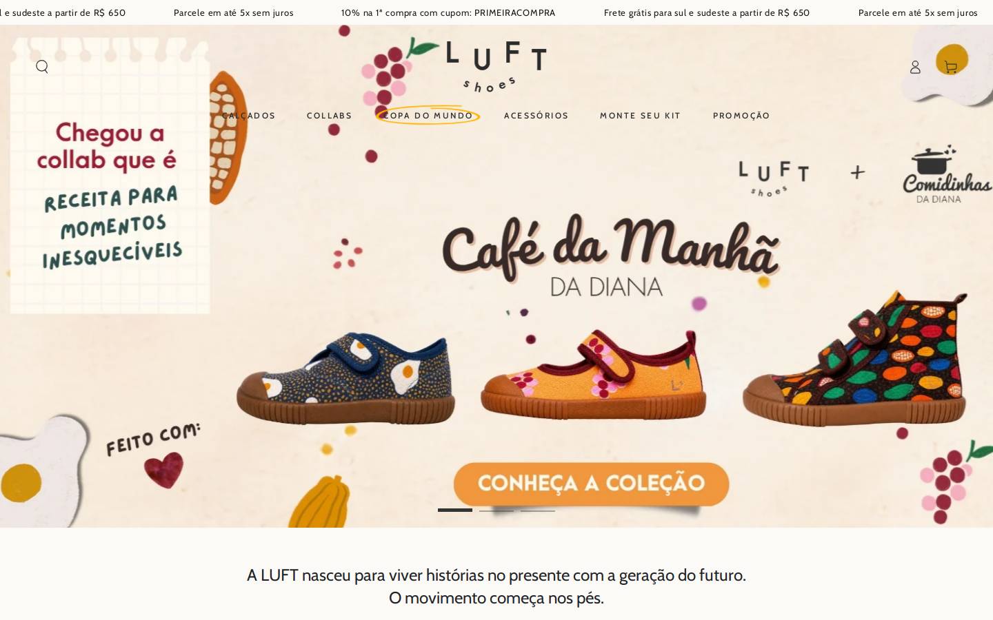 luftshoes.com homepage screenshot