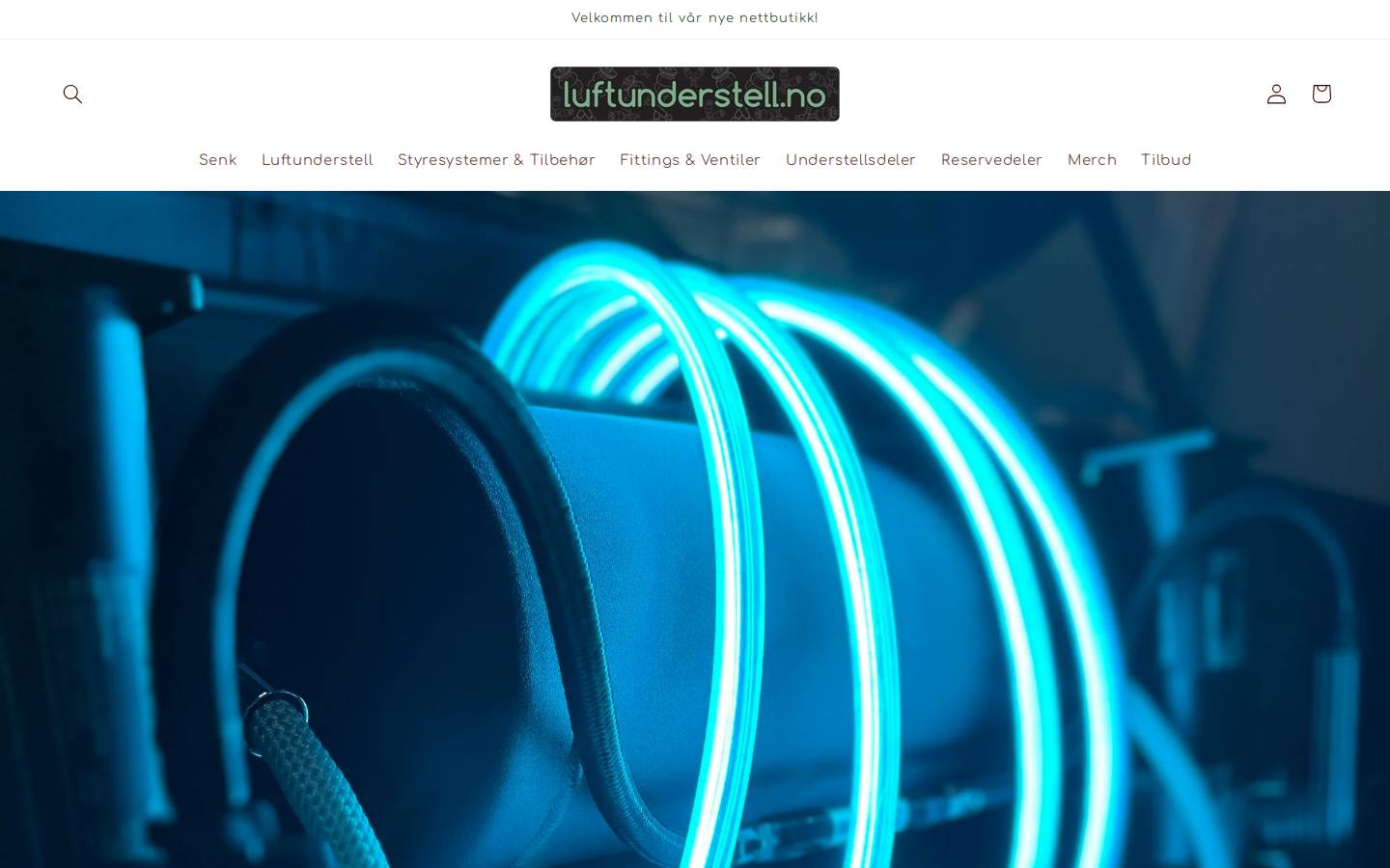 luftunderstell.no homepage screenshot