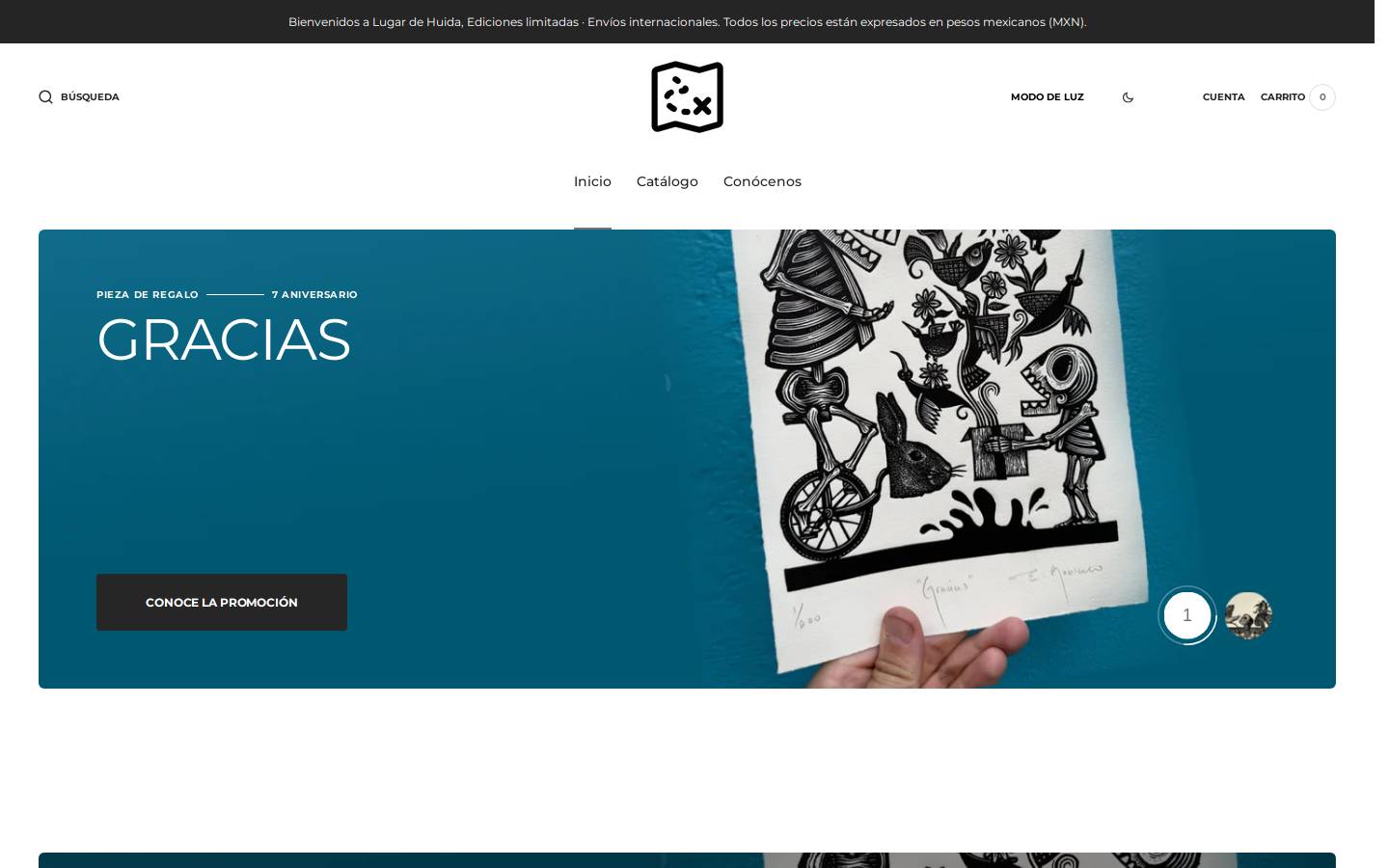 lugardehuida.com homepage screenshot
