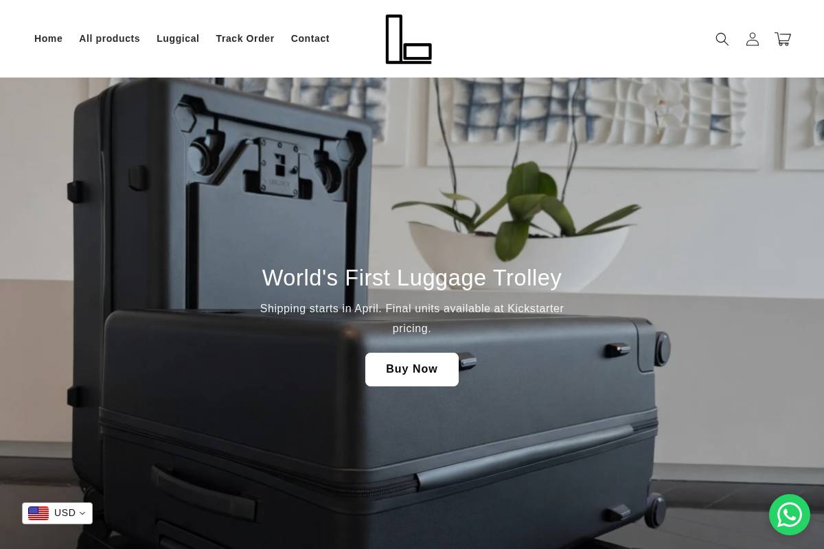 luggical.com homepage screenshot