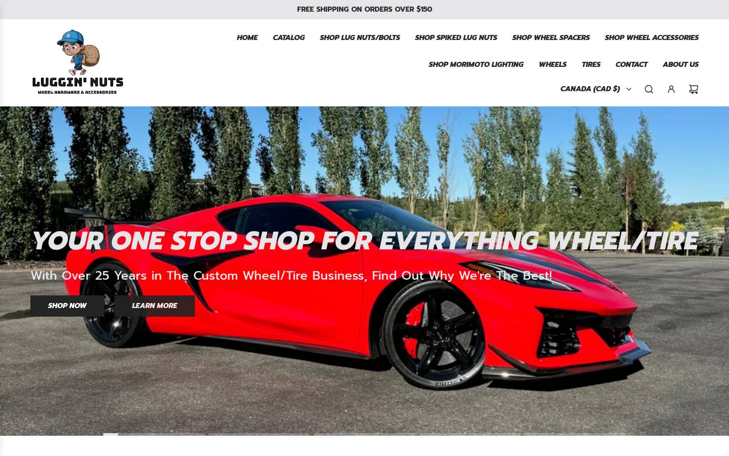 lugginnuts.com homepage screenshot