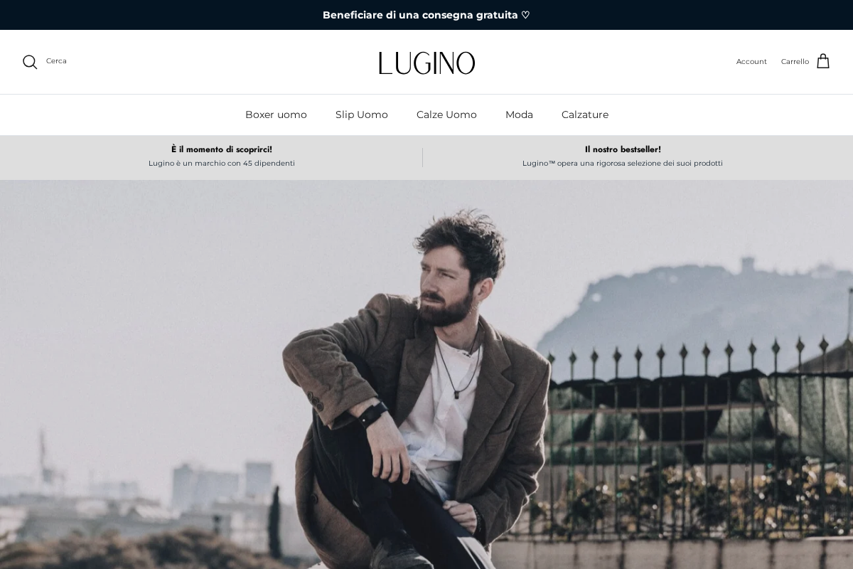 Lugino homepage screenshot