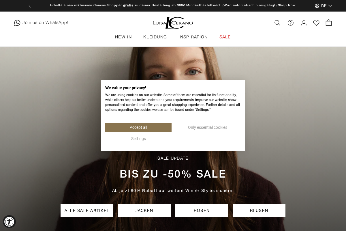Luisacerano homepage screenshot