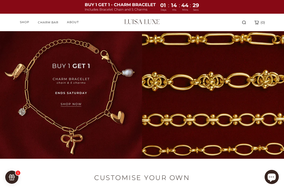 luisaluxe.com homepage screenshot