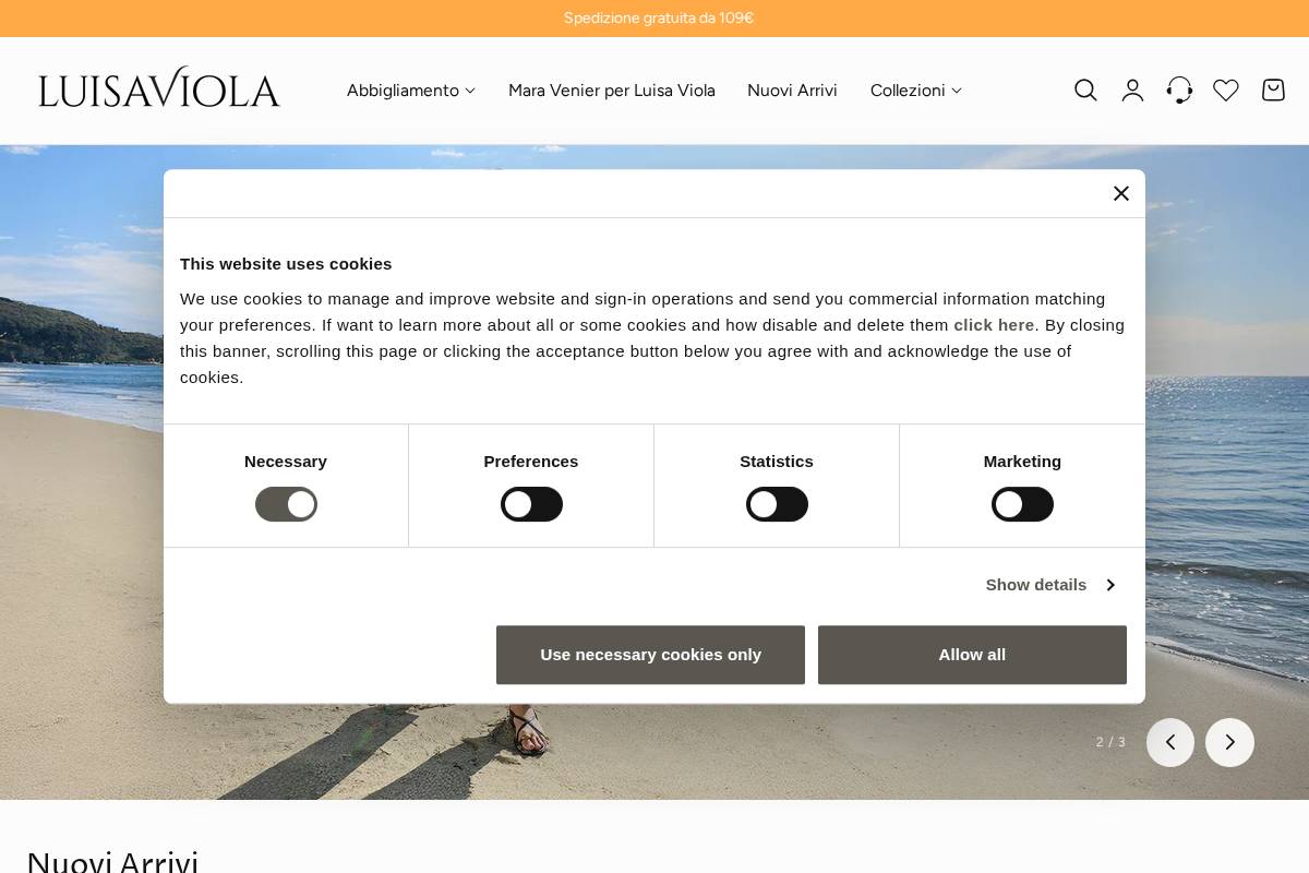 Luisa Viola homepage screenshot
