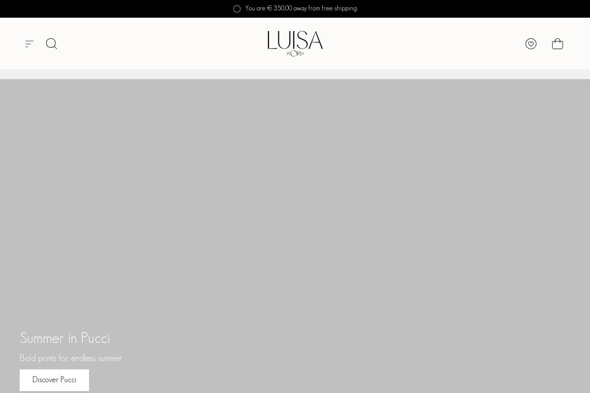 Luisa World homepage screenshot