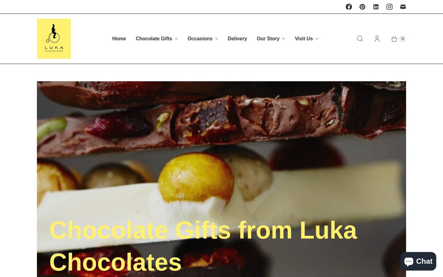 lukachocolates.com.au homepage screenshot
