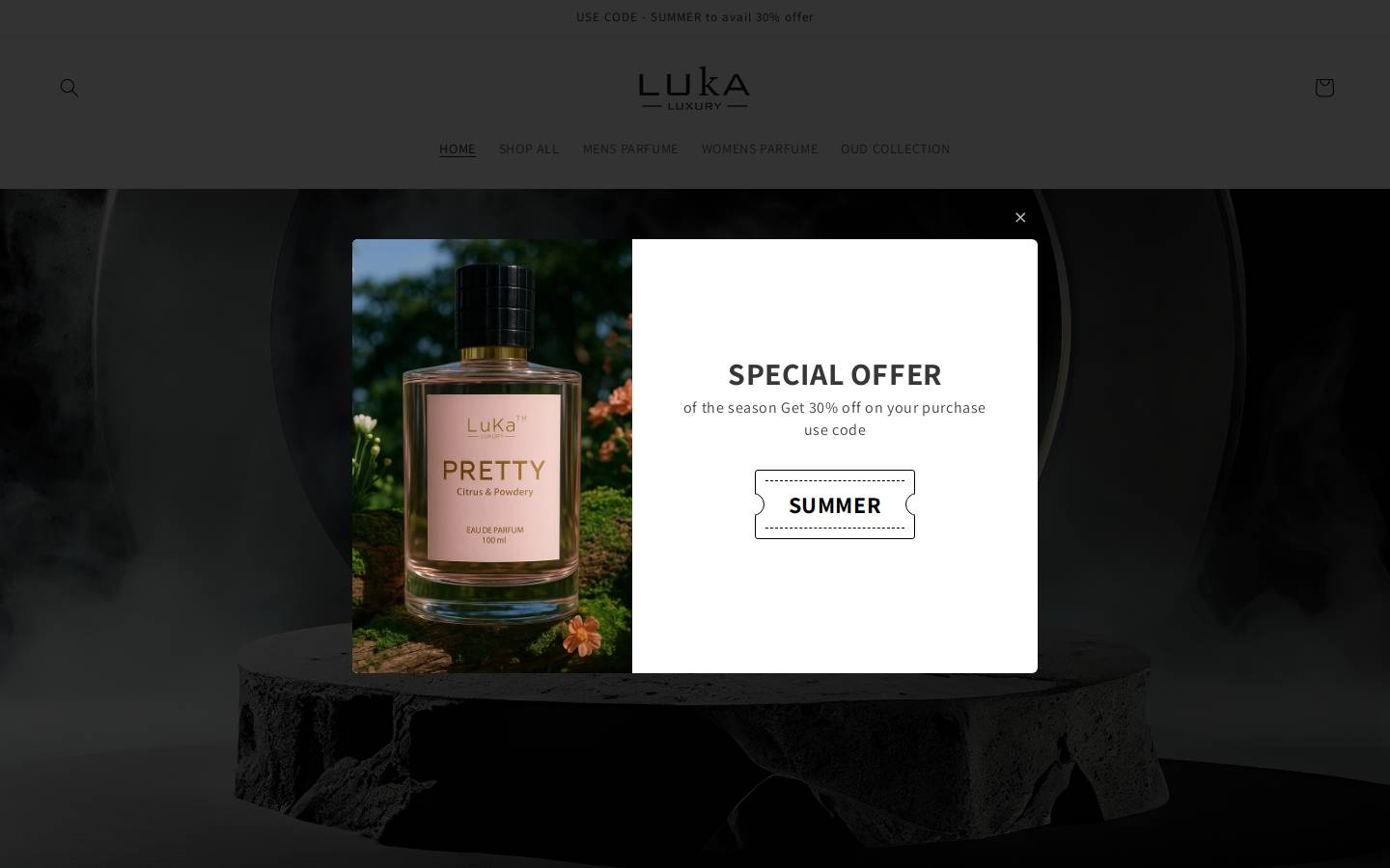 lukaluxury.com homepage screenshot
