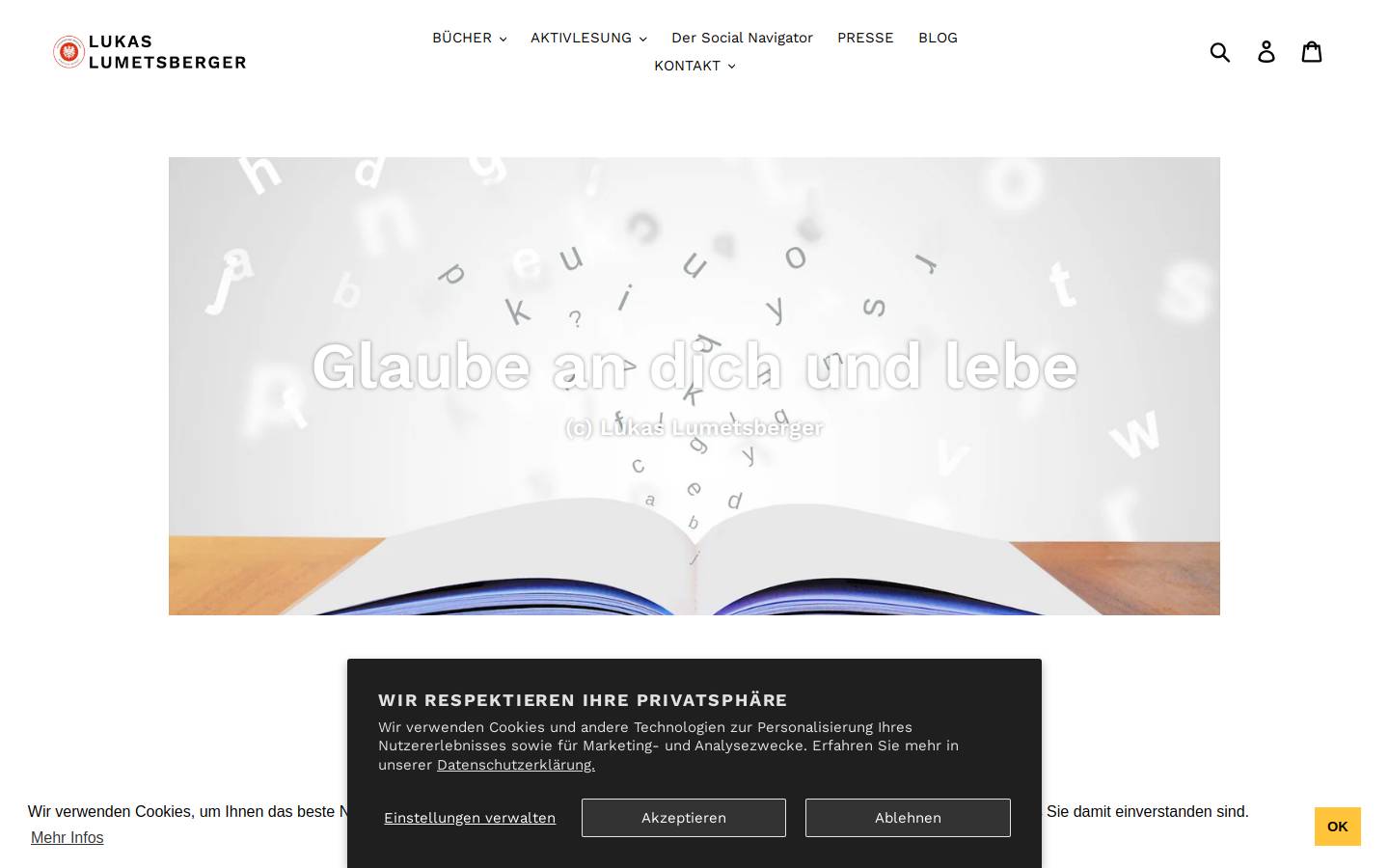 lukaslumetsberger.com homepage screenshot