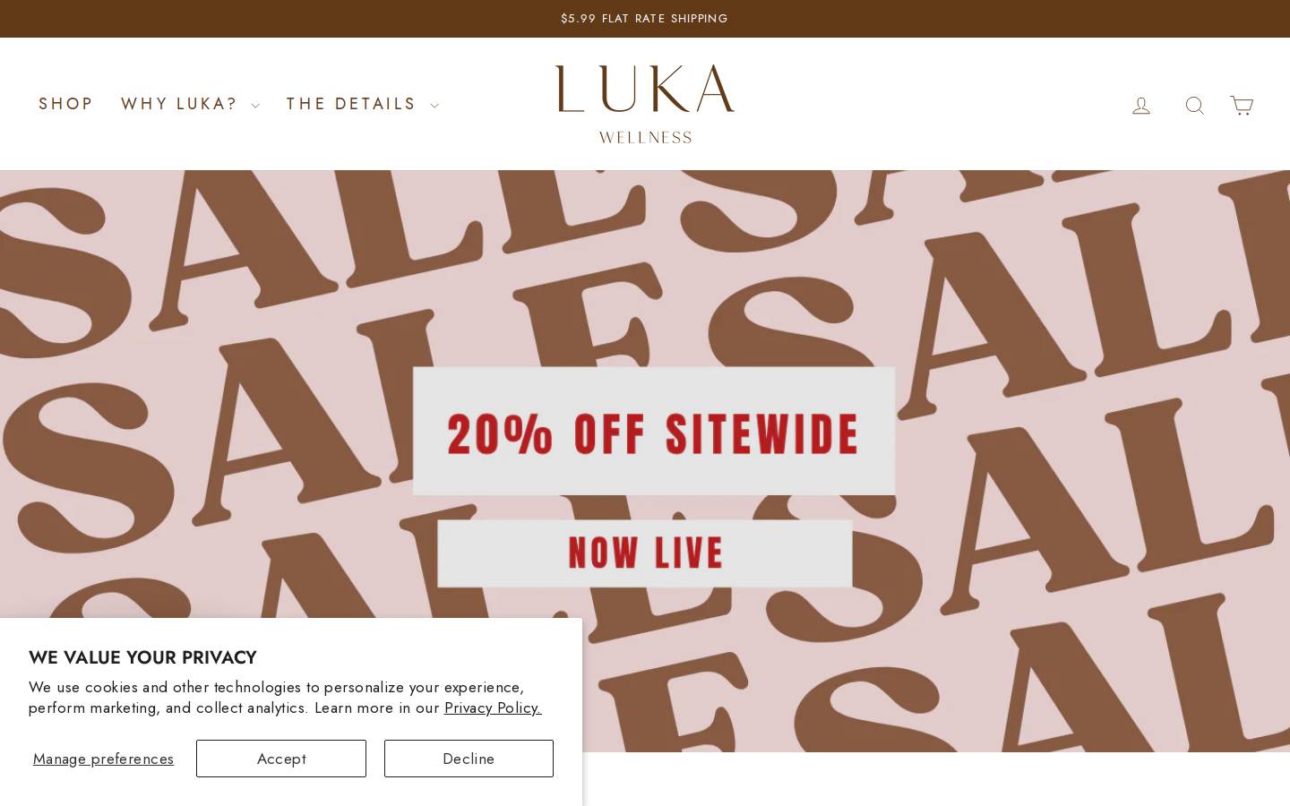 Lukawellness homepage screenshot