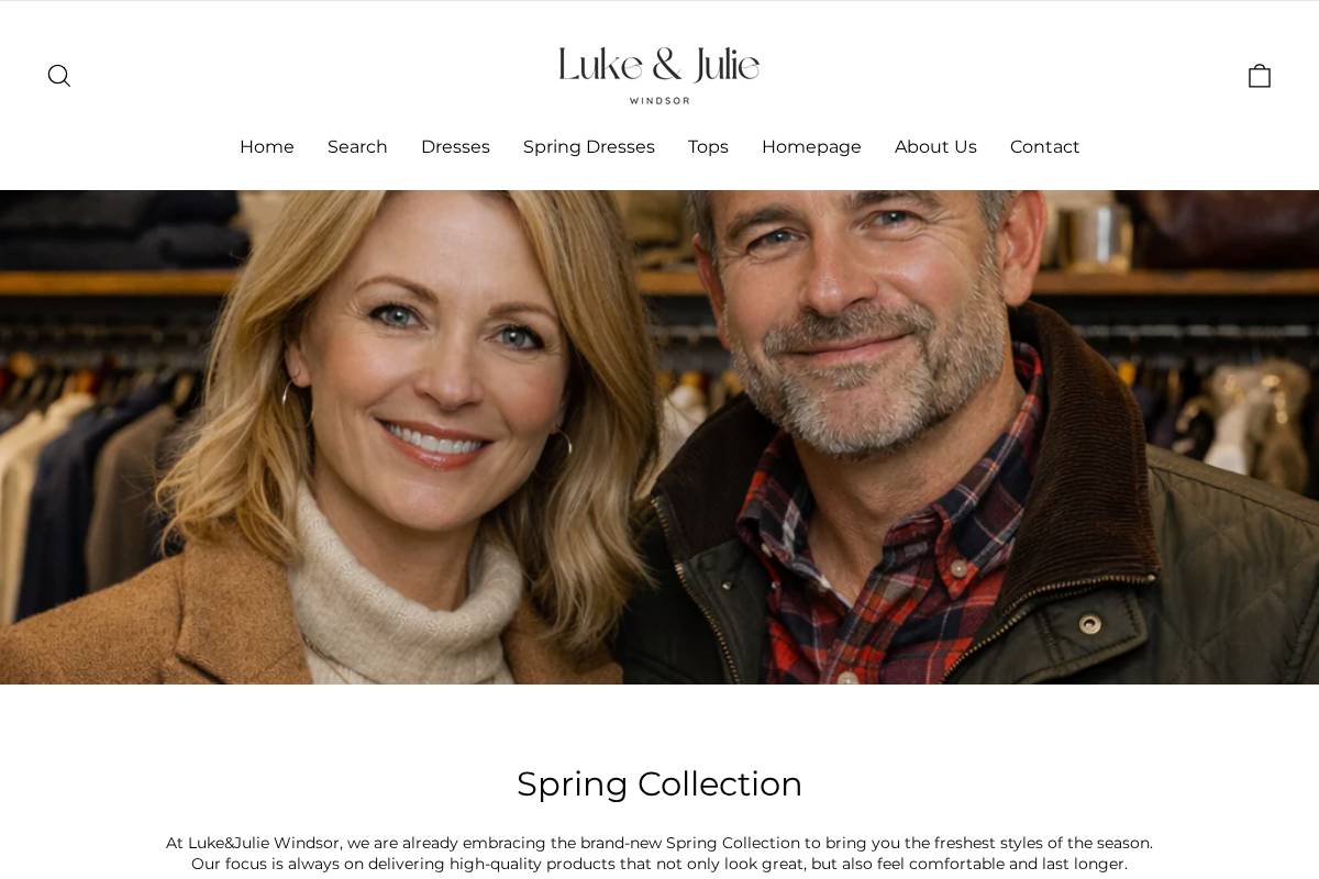 lukejuliewindsor.com homepage screenshot