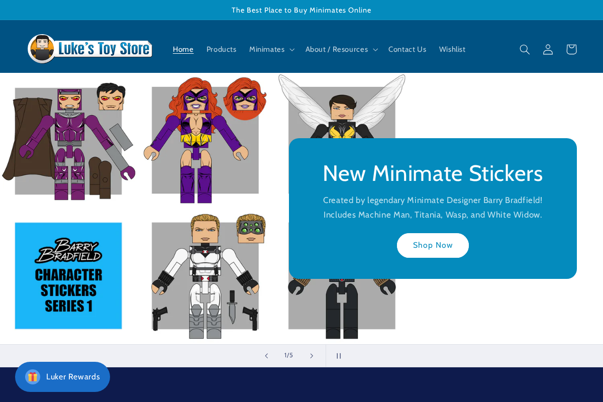 lukestoystore.com homepage screenshot