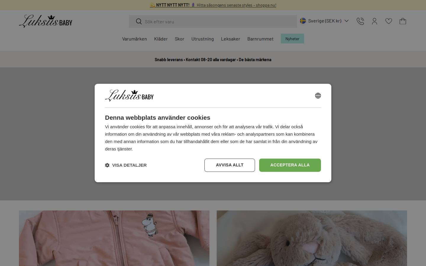 Luksusbaby homepage screenshot