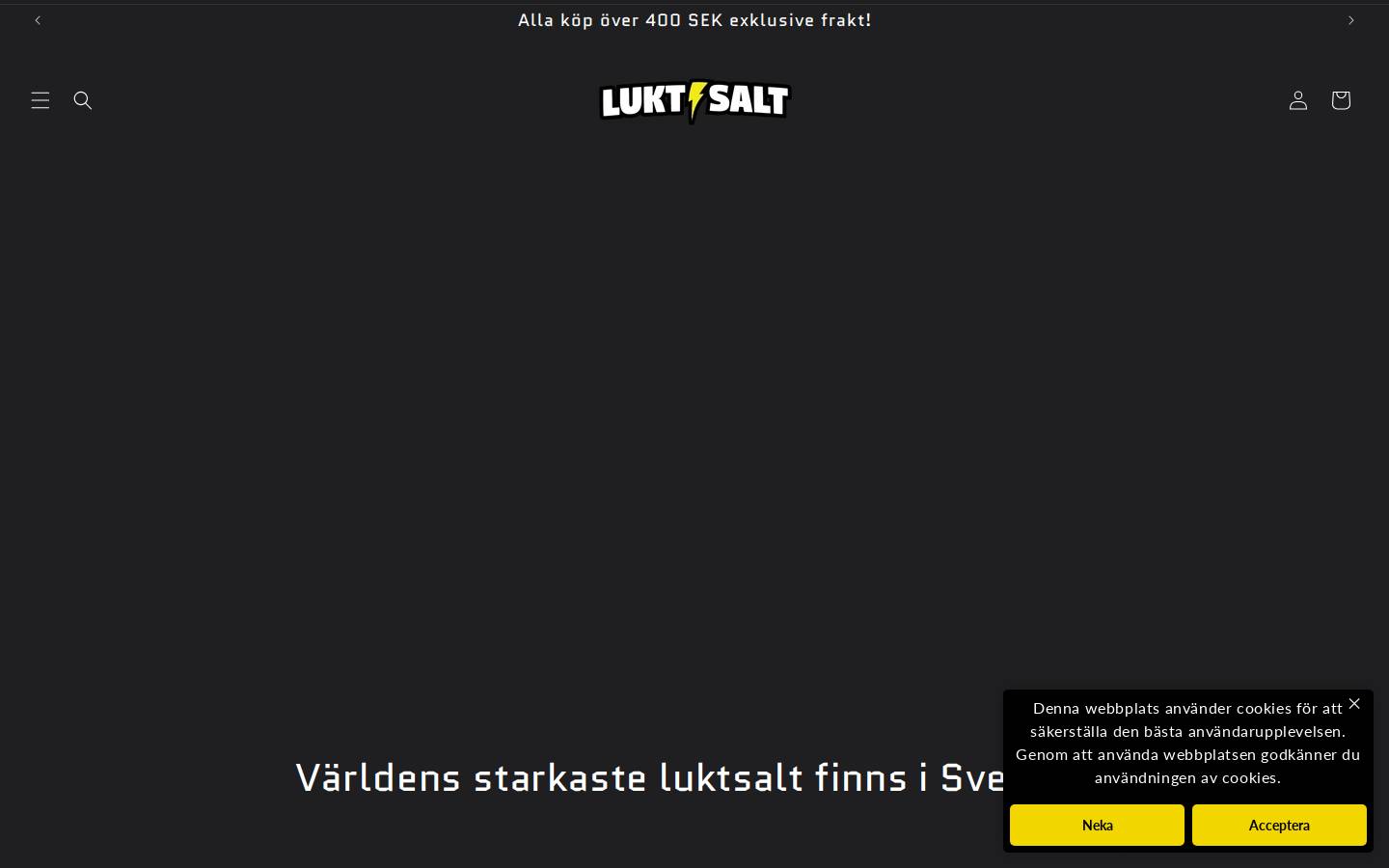 Luktsalt homepage screenshot