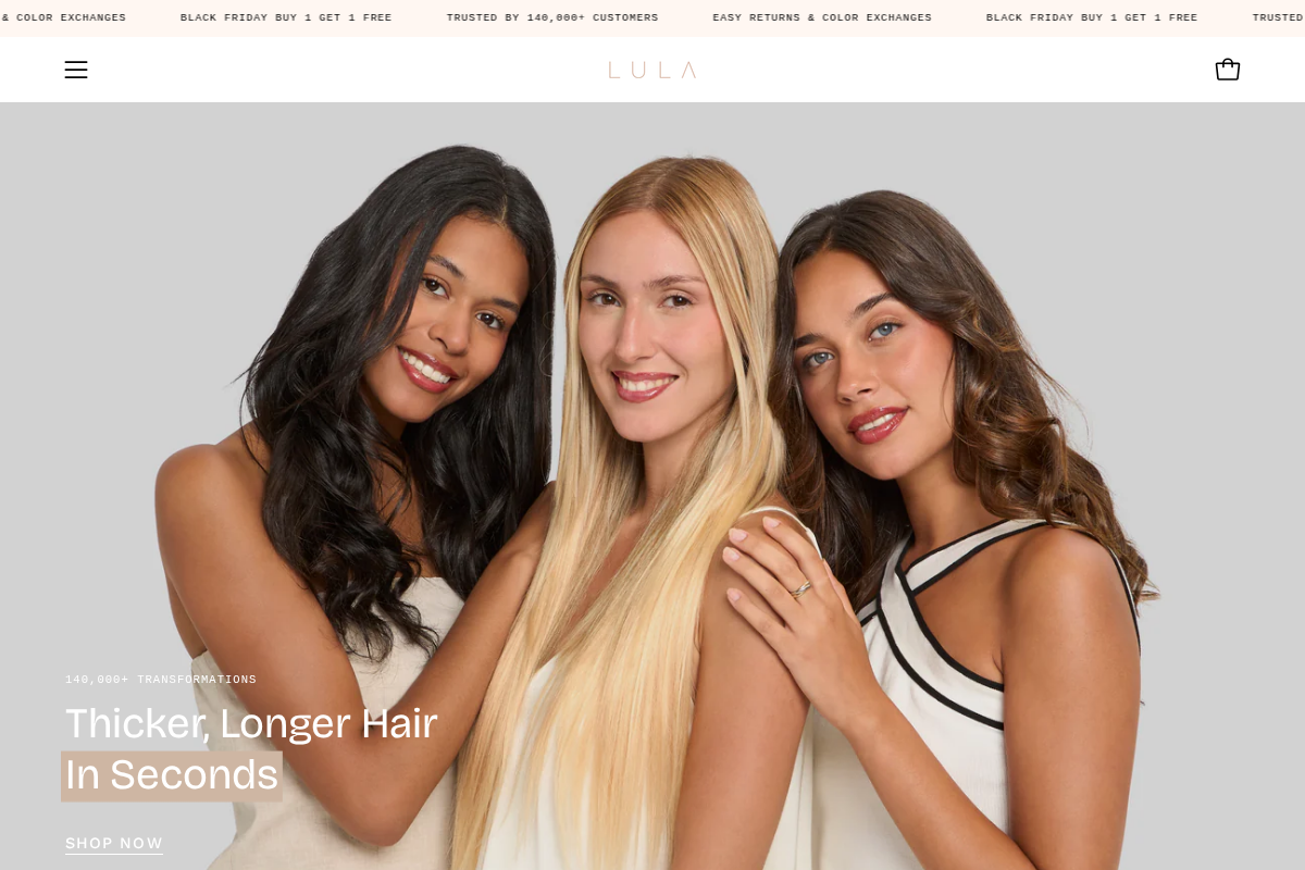 Lula homepage screenshot