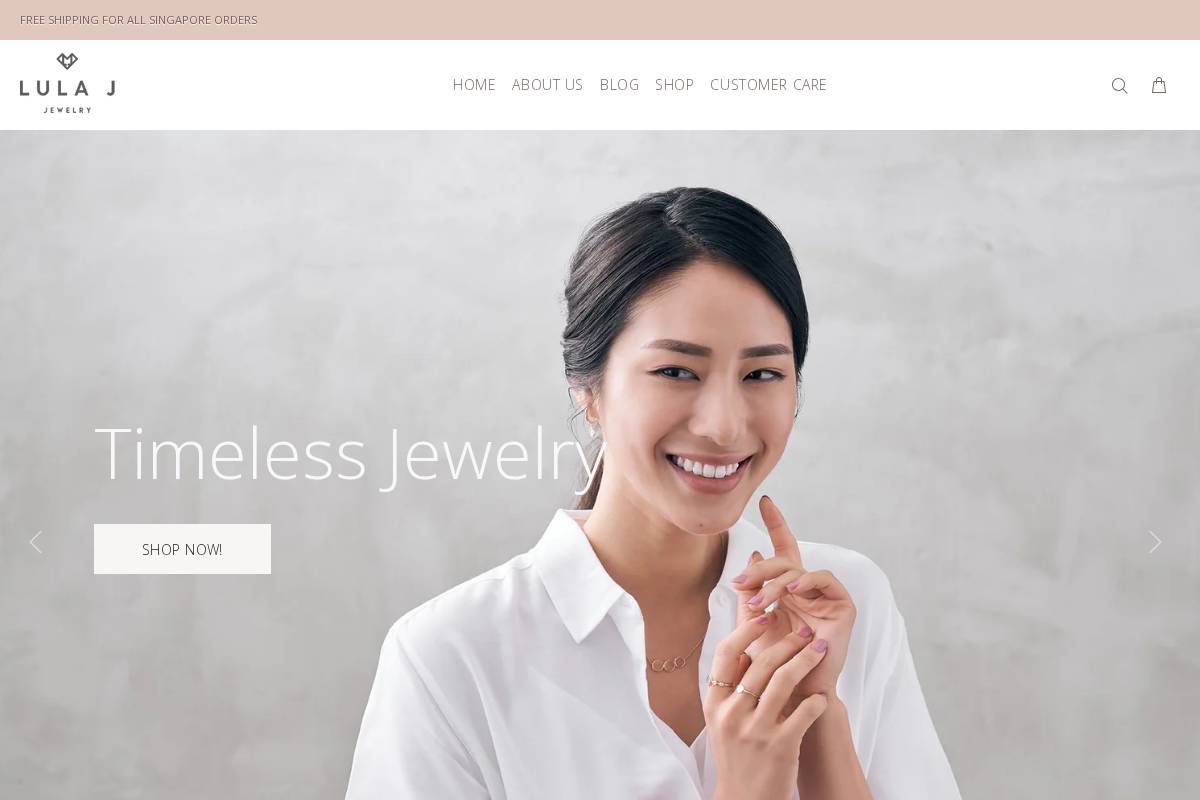 lulajjewelry.com homepage screenshot