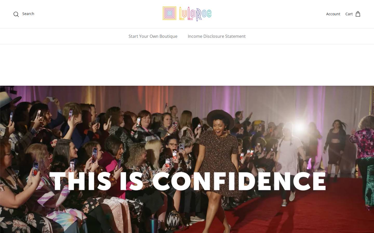 LuLaRoe homepage screenshot
