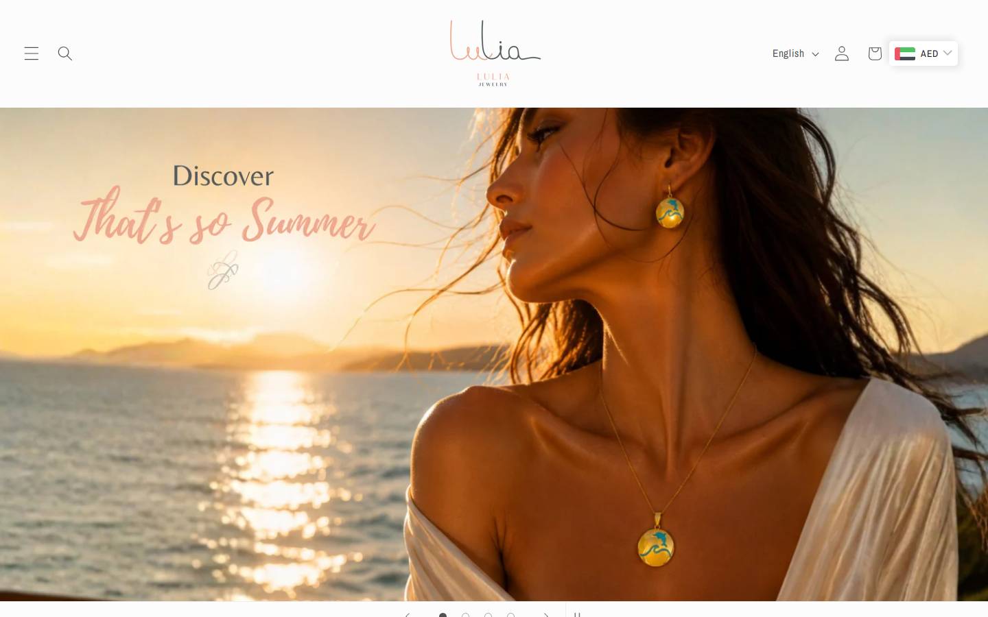 luliajewelry.com homepage screenshot